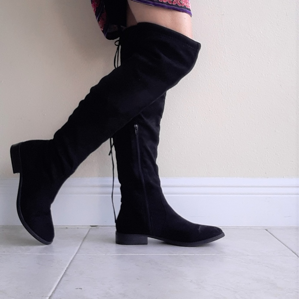 Over the knees black boots